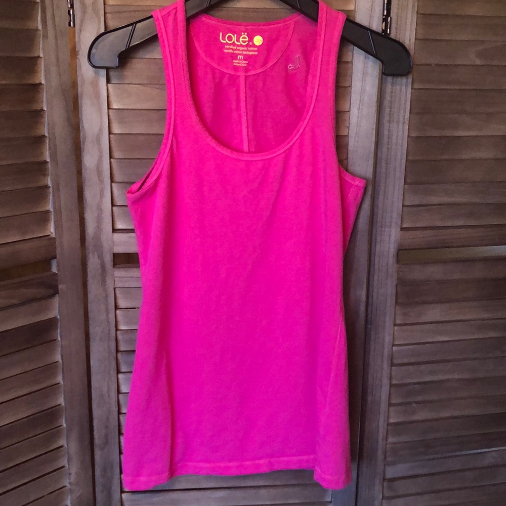 Lole Organic cotton pink tank top